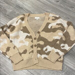 Women's Camouflage Cardigan Sweater